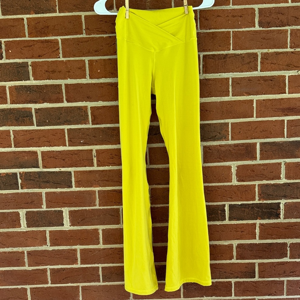 Bright Yellow Flare Leggings